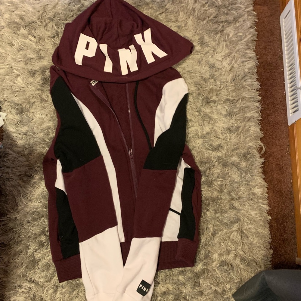 L PINK Zip Up Hoodie